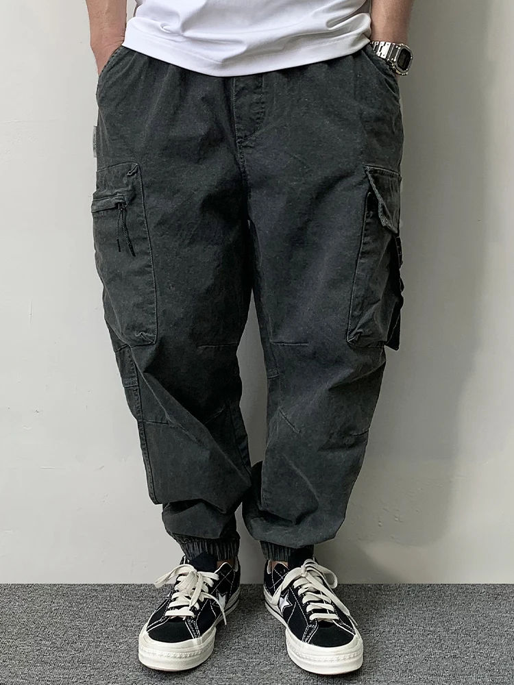 High Quality Plus Size Cargo Pants For Men Japanese Streetwear Baggy Pants Harajuku Casual Trousers Vintage Loose Work Pants