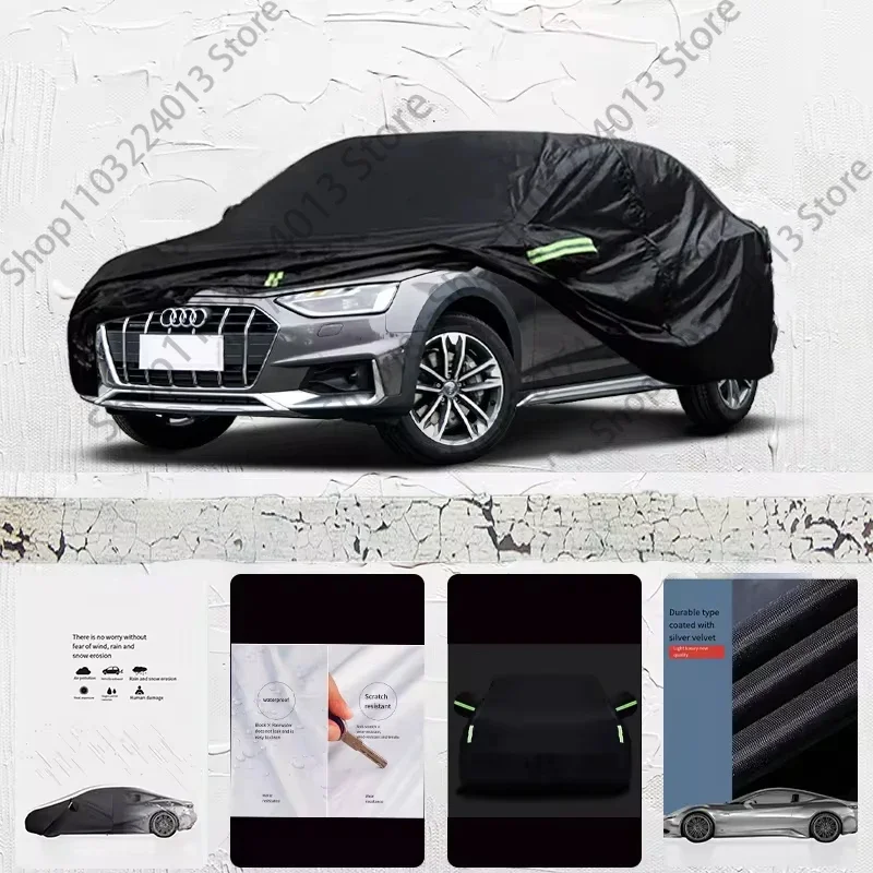 

For fit Audi A4 Outdoor Protection Full Car Covers 210T Snow Cover Sunshade Waterproof Dustproof Exterior Car cover Black