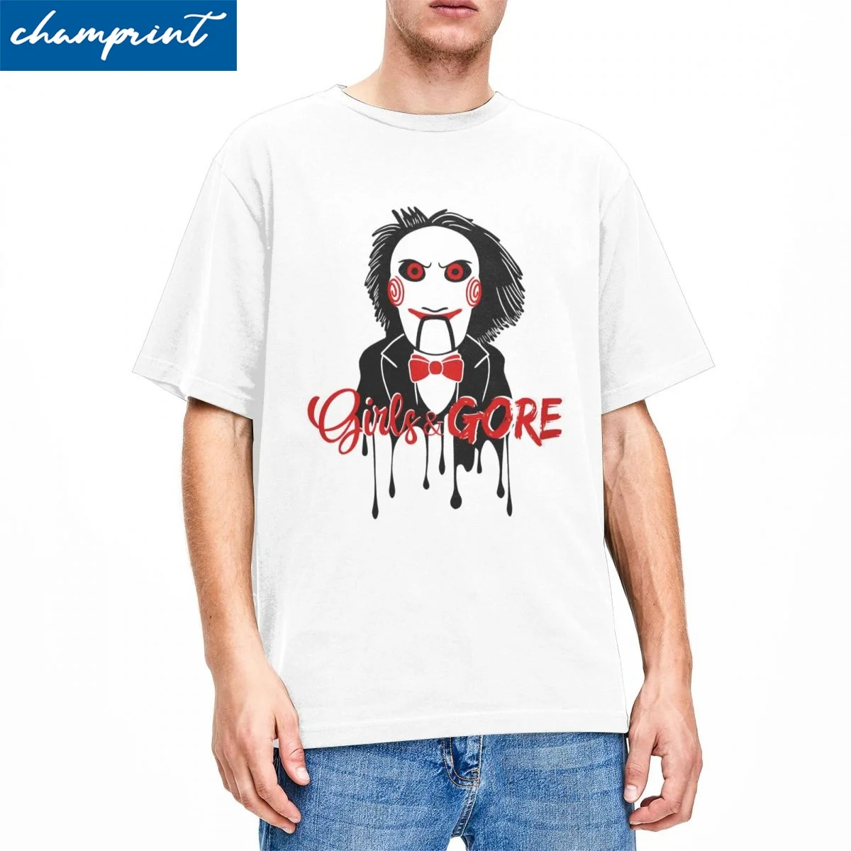 Men Women Girls And Gore Saw T Shirt Horror Movie Billy 100% Cotton Tops Funny Short Sleeve Tee Shirt 4XL 5XL 6XL T-Shirts