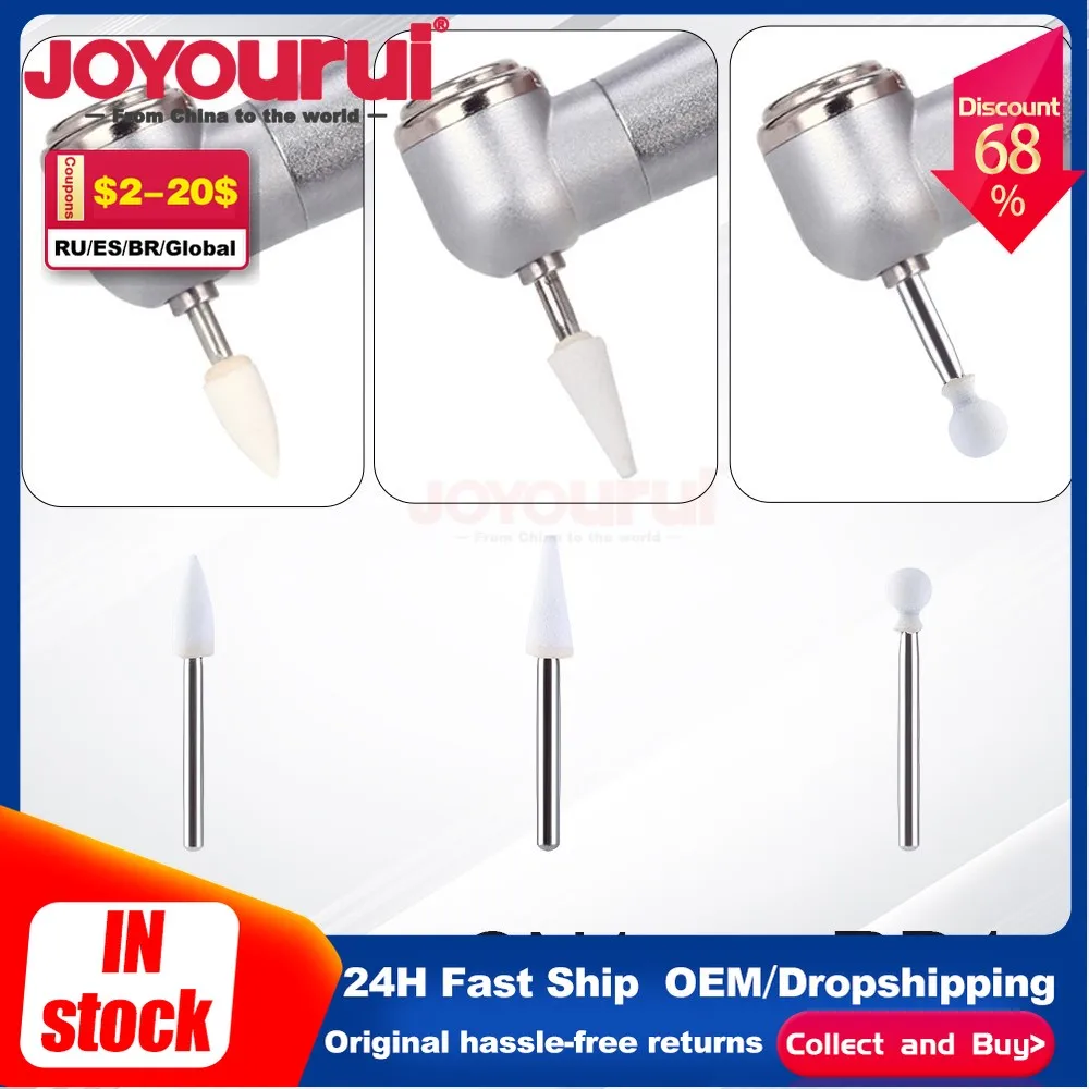 

12Pcs/Pack Dental Polishing Stone Handpiece Burs FG Cone Flame Dentist Teeth Whiting Dental Odontología Dental Materials