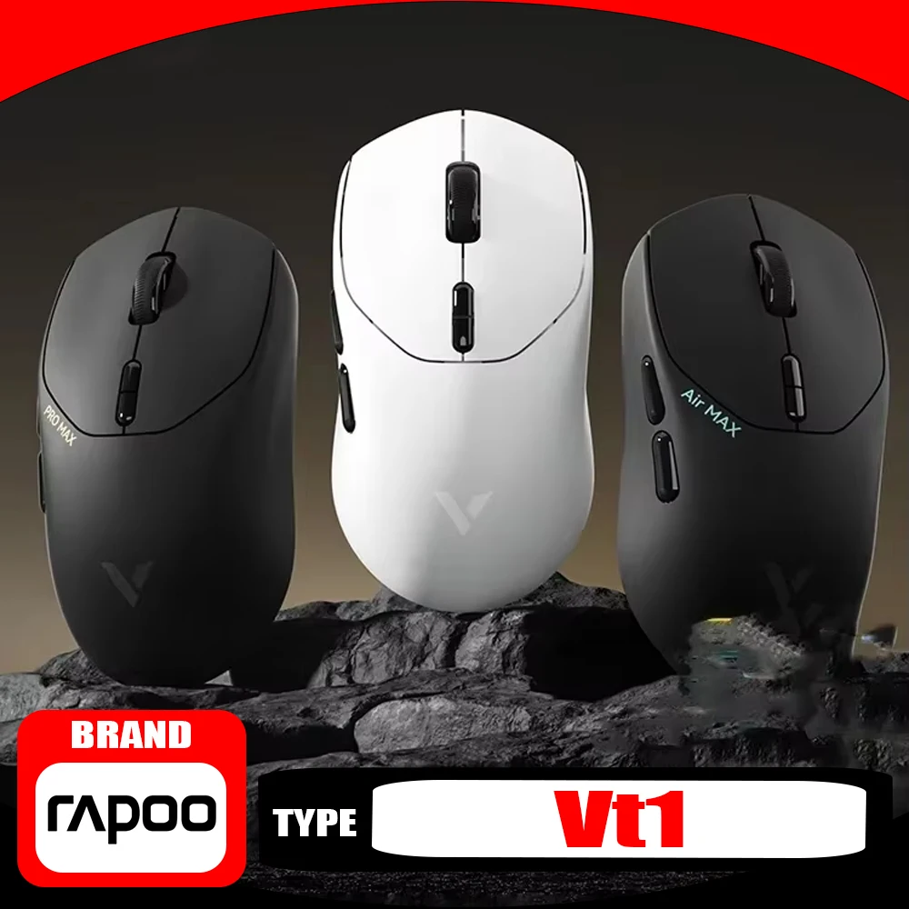 

Rapoo Vt1 Pro Max Mouse 8k Return Paw3950 Dual Mode Wireless Lightweight Gaming Mosue Ergonomics Office Mice Pc Gamer Accessory