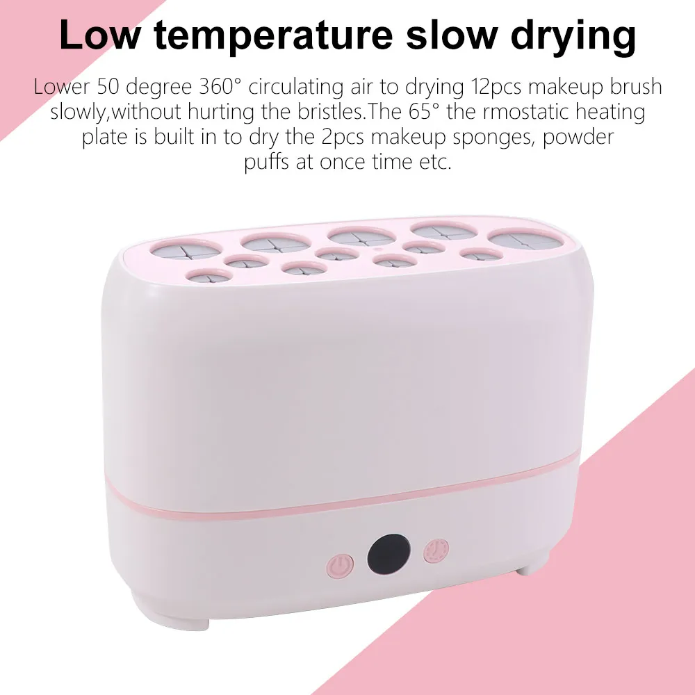 

Automatic Electric Cosmetic Brush Drying Machine Cleaner 12 Holes Makeup Brushes Dryer Fast Dryer Visible