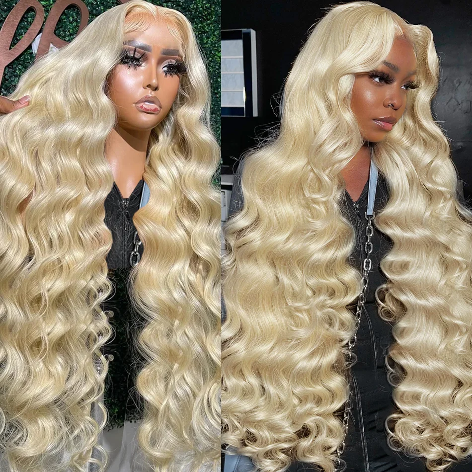 30 40 inch 613 Honey Blonde HD Transparen Body Wave Lace Front Human Hair Wigs Brazilian Colored Ready To Wear 5X5 Glueless Wig