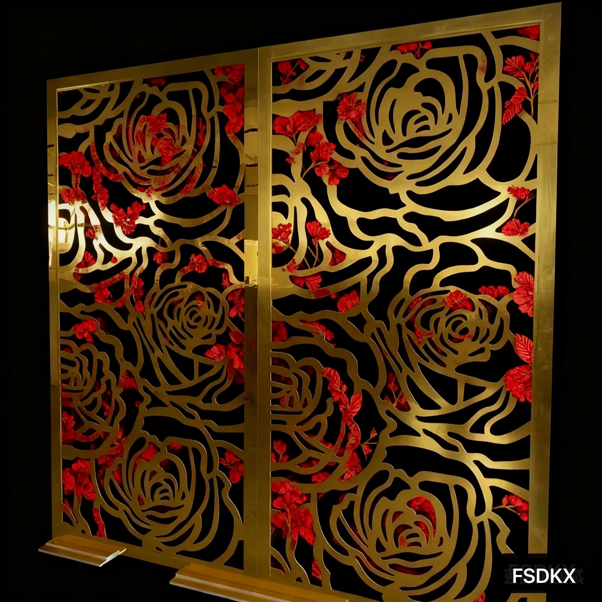 

FSDKX Wedding Backdrop Stage Decorations PVC Wedding Arch in Gold and White Party Backdrop