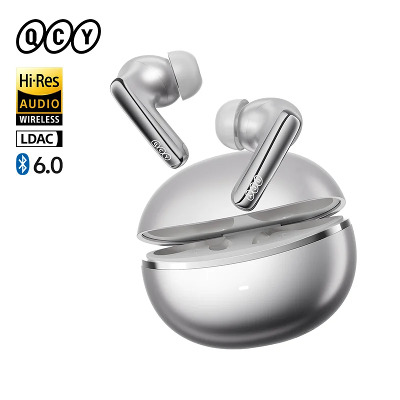 QCY HT18 MeloBuds N70 Draadloze koptelefoon Bluetooth 6.0 Hi-Res met LDAC Audio-oordopjes Hybride ANC Dual Driver-headsets 50 uur IPX5