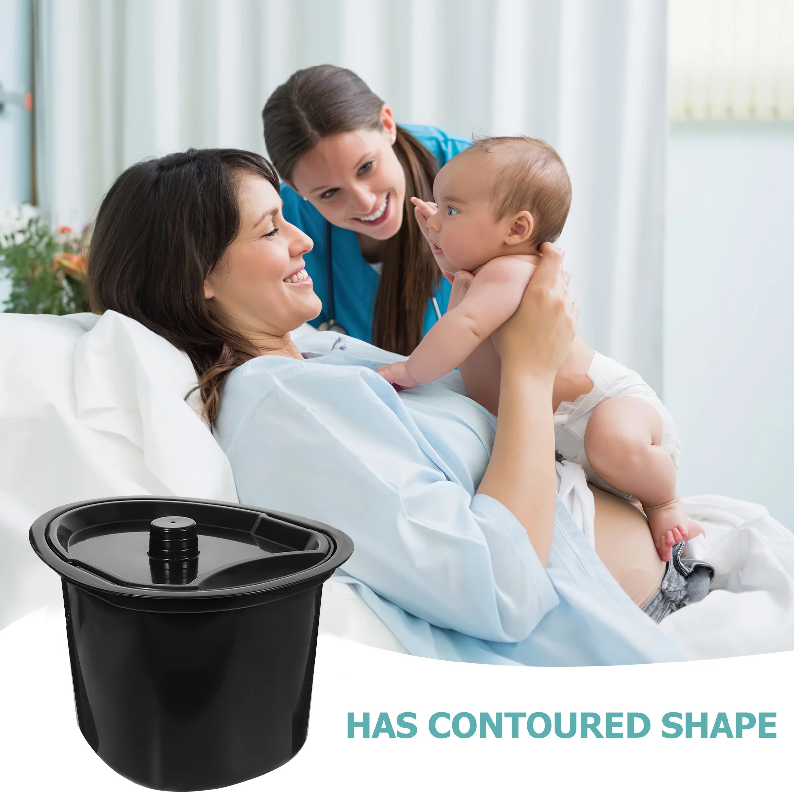 Pot en plastique de 5l avec couvercle, Pot de chambre pour Patients, personnes âgées, enfants, seau d'urine Portable, Commode de chevet, salle de bain, indispensable