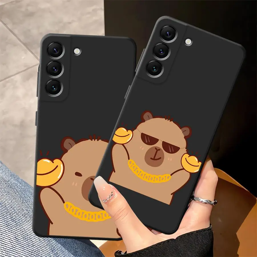 Милый мягкий чехол для телефона с изображением капибары для Samsung Galaxy A03 A07 Note 20 Ultra 9 10 A30 A40 A01 A02 A05 A50 A70 A10