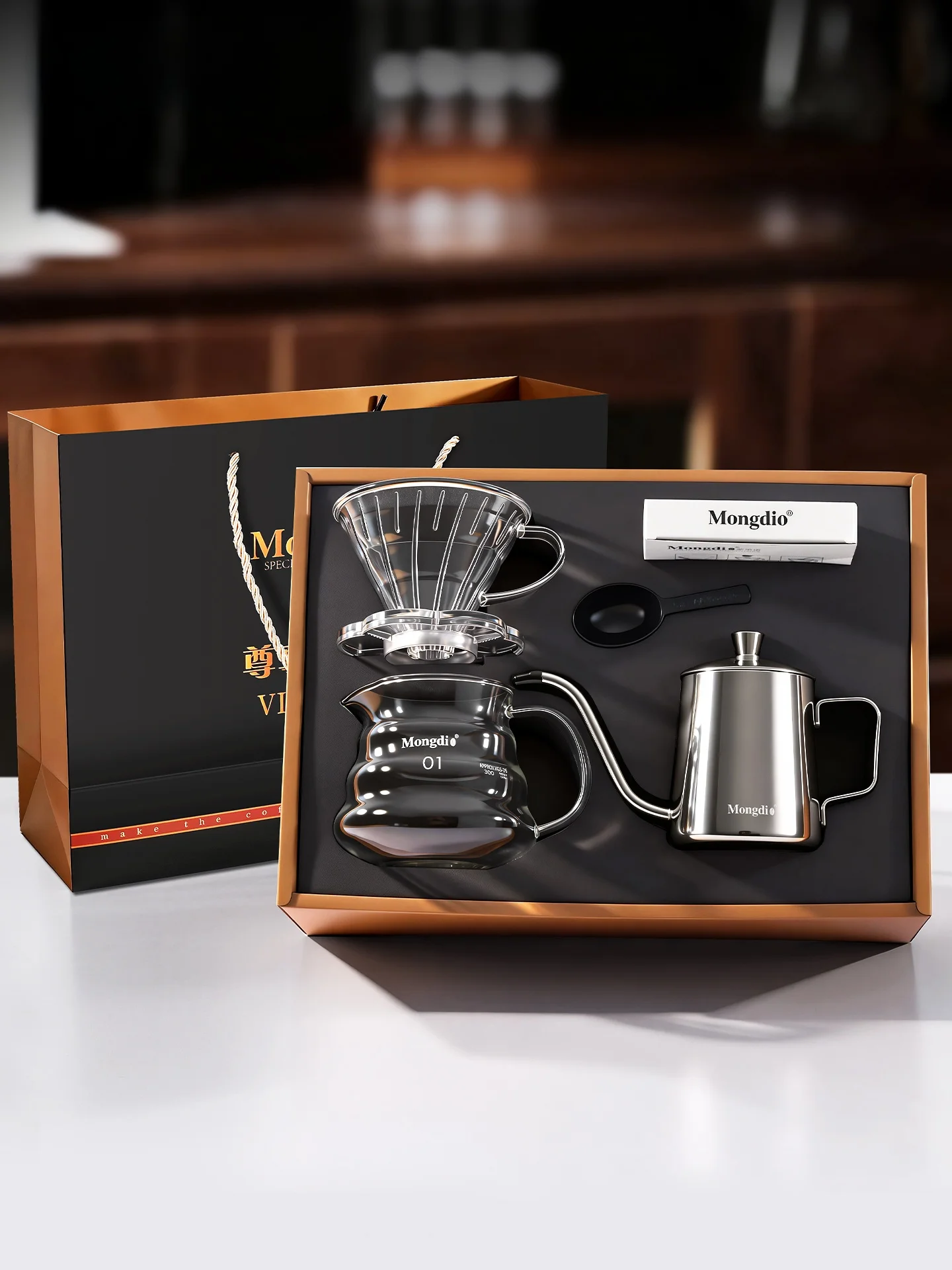 

Mondino Americano Style Stainless Steel Coffee Dripper Set Hand Pour Coffee Pot Sharing Jug Full Set Coffee Brewing Tools