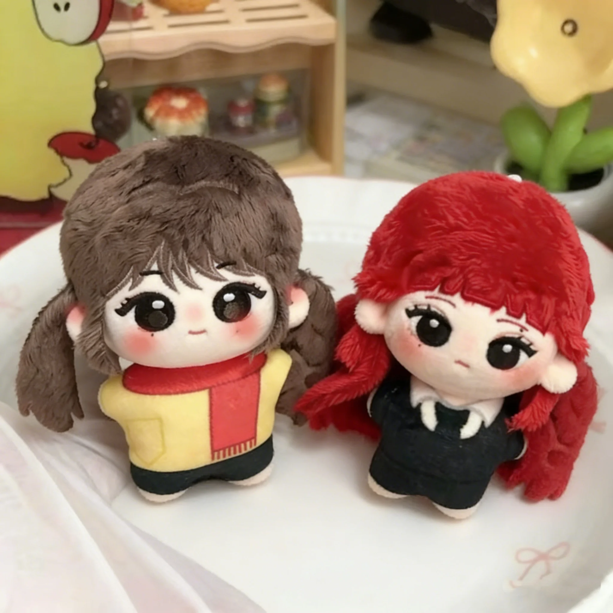 10cm Kpop Idol Doll Keychain, JENNIE WINTER Minjeong Cartoon Pendant, Backpack Display Charm, Fans Collection Birthday Gift