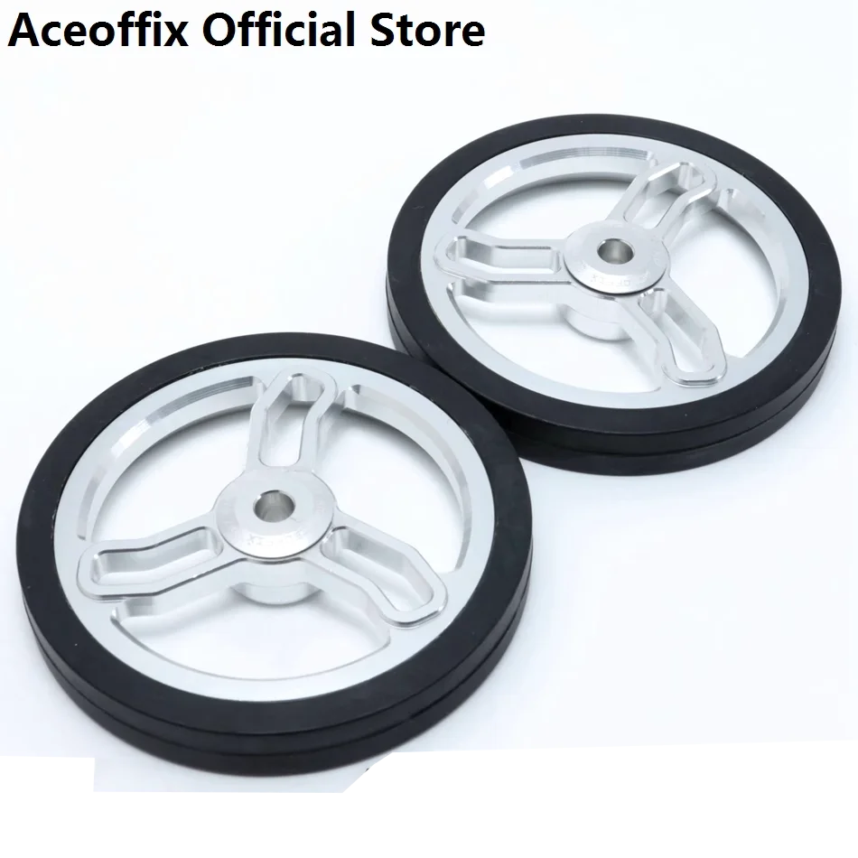 1 Pair Aceoffix 81mm Bicycle Easywheel For Brompton Easy Wheel For