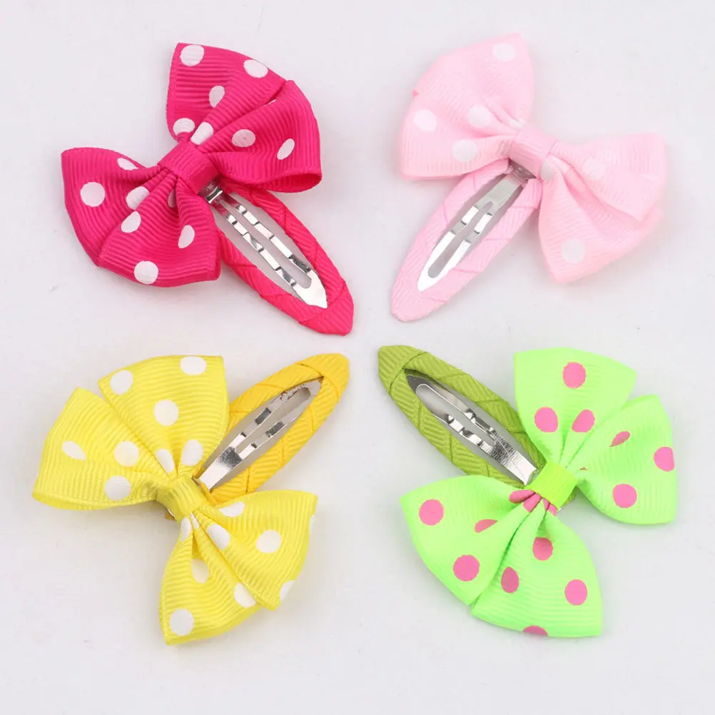 

12Pcs Colorful Dot Bowknot Hair Clips Mixed Style Hairpin for Baby Girls Kids Children Hair Accessories Bowknot Pin