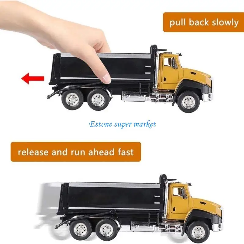 090B Boy Toy Care Engineering Xe máy xúc xích xe máy trộn mô hình xe tải mô hình sát sức mạnh cho bé trai học đồ chơi mô