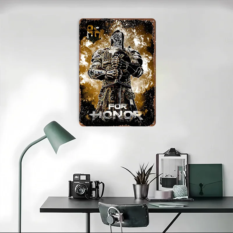 لفرسان الشرف المعادن المشارك تين علامات جدار الفن علامة معدنية مخصصة للمنزل الديكور عناصر ديكور المنزل الفاخرة غرفة الزينة