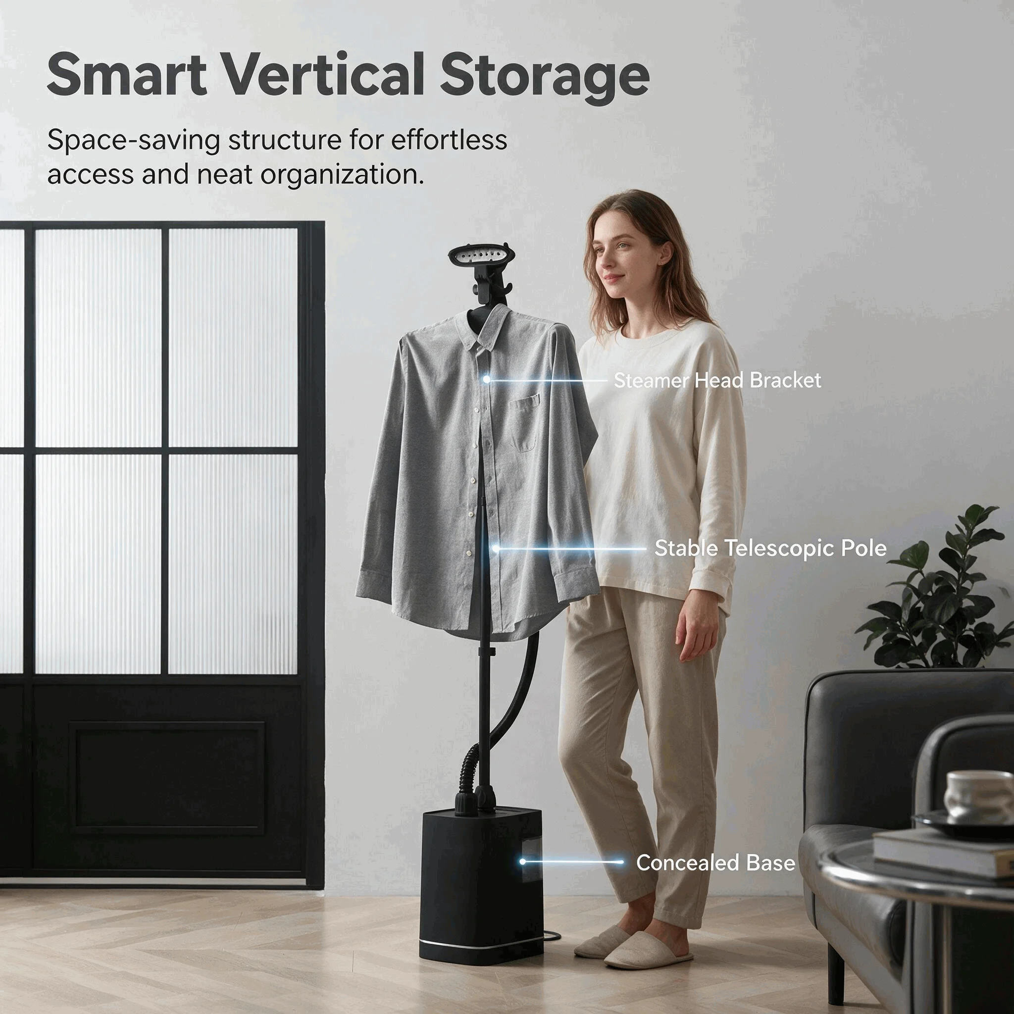2000W Professional Vertical Clothes Steamer Large Water Tank Anti Dry Burn Commercial Hanging Steam Iron for Boutique Wholesale