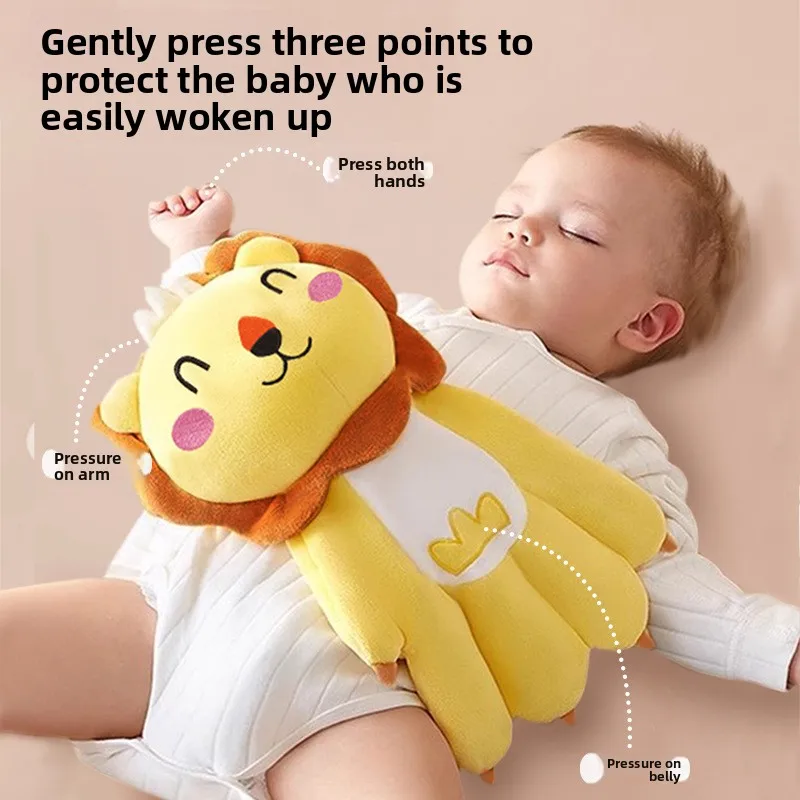 Almohada calmante para bebé, suave Pat para dormir, palma cálida, almohada autoadhesiva para bebé, abrazo para dormir, Pat suave para bebés de 0 a 2 años