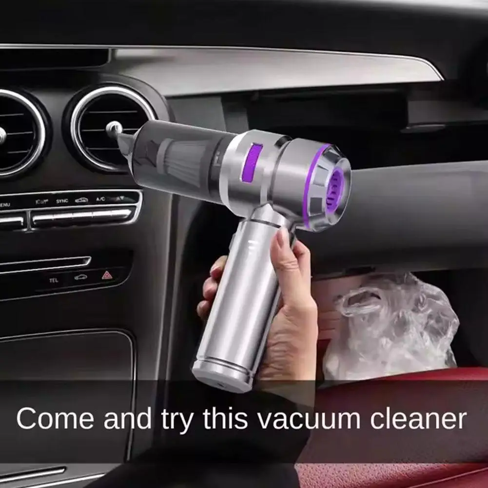 مكنسة كهربائية للسيارة عالية الطاقة محمولة باليد ماكينة تنظيف محرك بدون فرش منفضة هواء قوية للأجهزة المنزلية للسيارة #3
