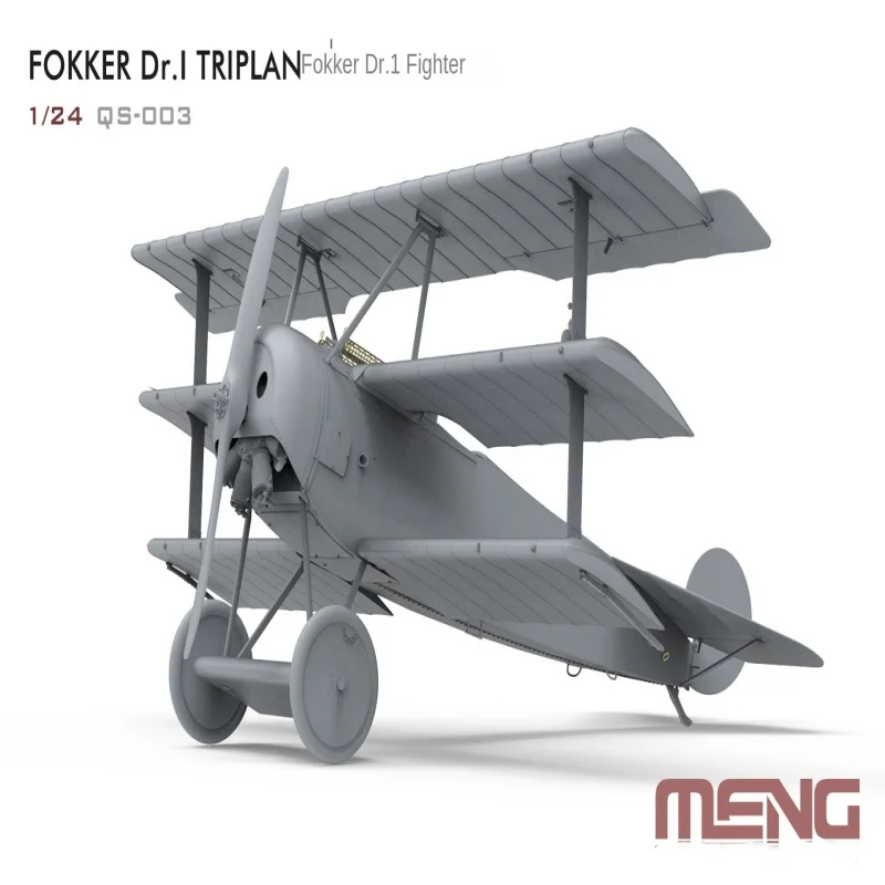 MENG Plastikmodellbausatz QS-003 Fokker Dr.I Triplane im Maßstab 1:24
