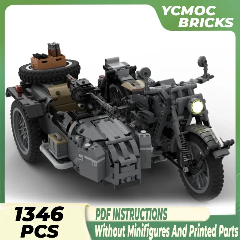 Technical Moc Bricks Car Model World War II Motorcycles Modular Building Blocks Gift Toys For Children DIY Sets Assembling Model