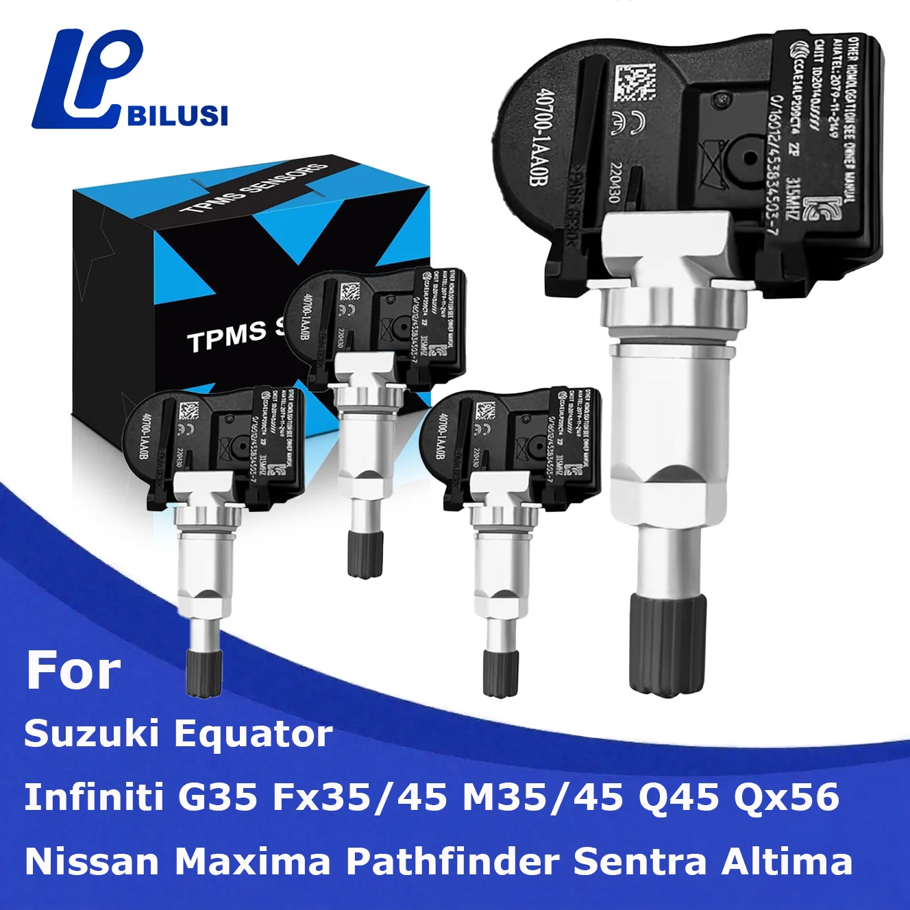 

Bilusi 40700-1AA0B датчик давления в шинах TPMS для Nissan Maxima Pathfinder Sentra Altima Rogue Infiniti G35 Suzuki 315 МГц
