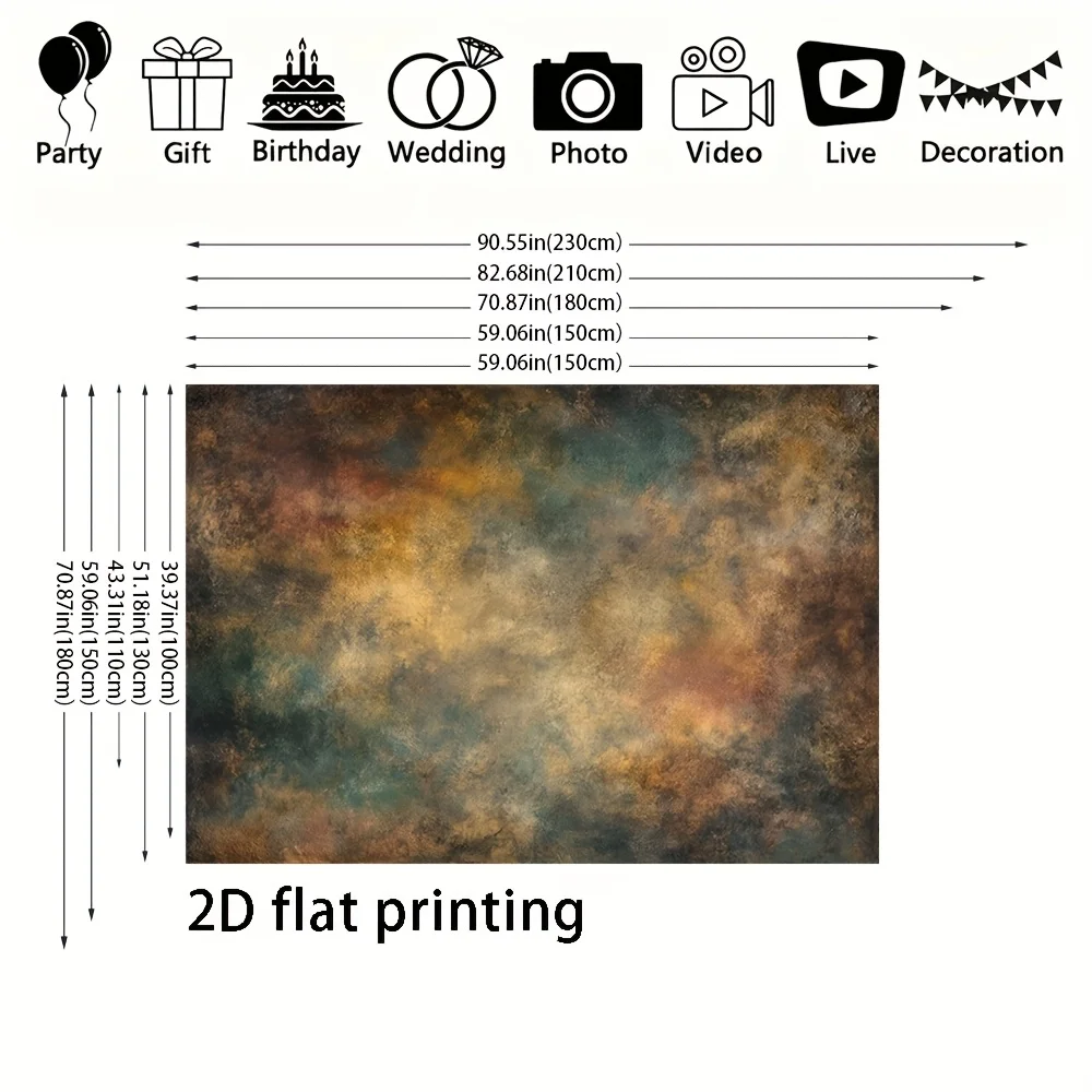مسطح ثنائي الأبعاد، قطعة واحدة من خلفية التصوير الفوتوغرافي لحفلات الزفاف، الهالوين، زينة عيد الميلاد، مناسبة للاستوديو والمنزل والتصميم الفني #2