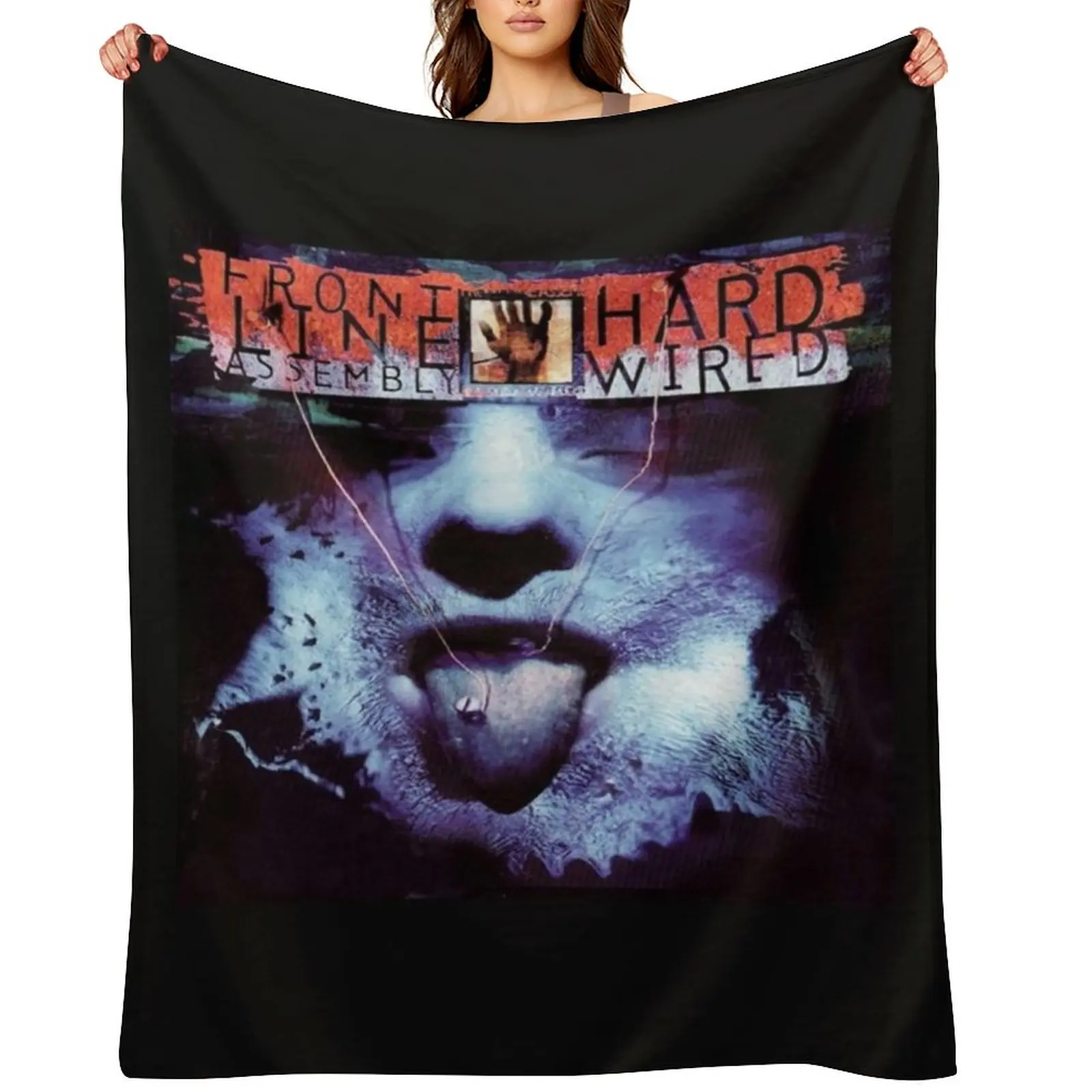 

FRONT LINE ASSEMBLY MUSIC ARTWORK Throw Blanket Blankets For Baby christmas gifts bed plaid cosplay anime Blankets