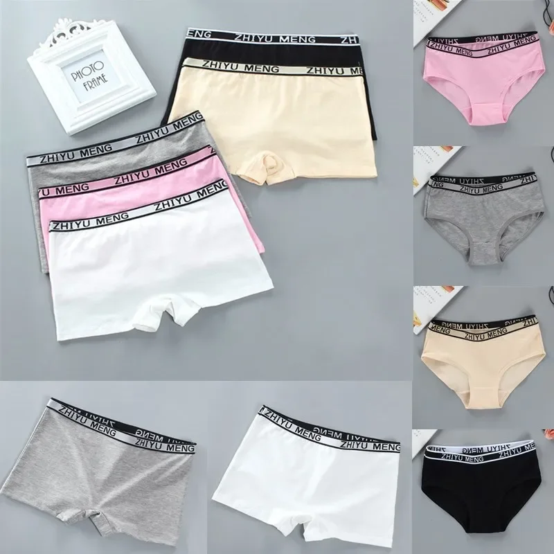 

8-14 Years Girls Boxer Shorts Cotton Panties Breathable Teenage Girl Boxers Mid Waist Teen Underpants Children Shorts