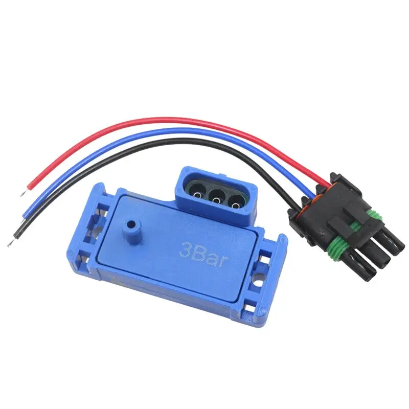 A73X-1 Set For GM 3Bar 3 Bar Manifold Map Sensor Boost Turbo With Pigtail Plug Wire 12223861 16040749