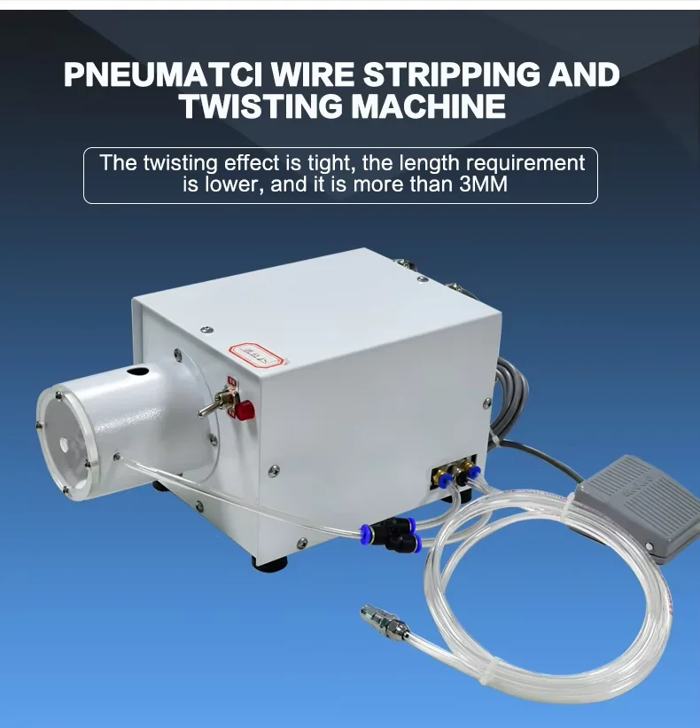 WJ-203 Pneumatic Rotary Multi Core Wire Stripping Machine Rubber Wire Stripping Twisting Machine for Wire Harness Processing