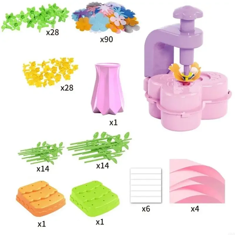 Artificial Flower Pressing Craft Machine Materials Toy For Kids Creative Art Craft Project And School Classroom Activity 15UB