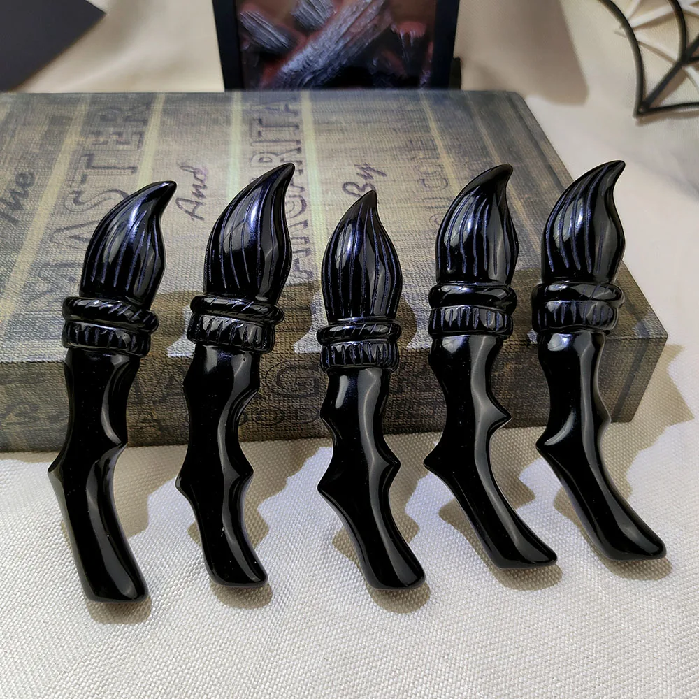 

Black Obsidian Writing Brush Handcraft Ornament Chinese Brush Natural Reiki Healing Crystal Home Decor Fengshui Collection Gifts