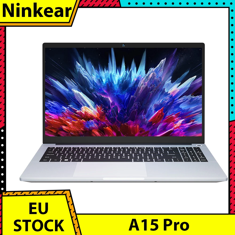 Ninkear a15 pro laptop, 15,6 zoll 1920*1080 ips bildschirm, amd ryzen 5 6600h 6 kerne max 4,5 ghz, 32gb ddr5 ram 1tb ssd, wifi6