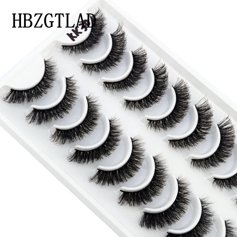 New 10 pairs 3d faux mink false eyelashes natural long messy fake eyelashes crisscross makeup lashes extension fluffy eye lashes