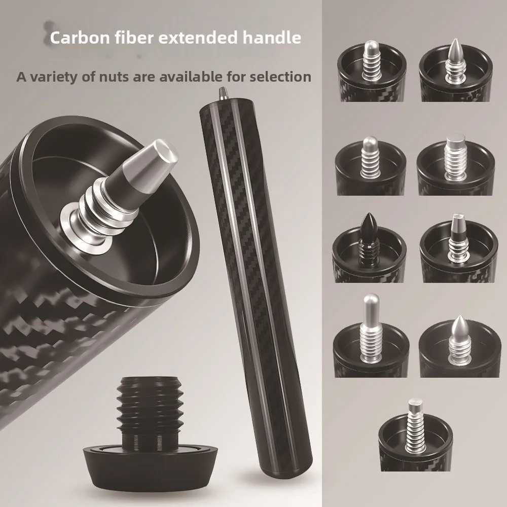 Carbon Fiber Pool Cue Butt Extension – Lightweight Rear Plug Extender for Big Butt Cues, Billiard Accessory for Extended Reach