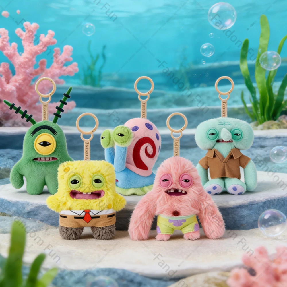 

Fuggler with SpongeBob SquarePants Original Plush Doll Patrick Star‌ Gary heldon J. Plankton Ugly Monster Furry little Pendant