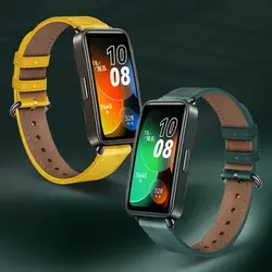 Replacement Leather Watch Strap New PU Leather Accessories Watchband Wristband Soft Bracelet for Huawei Band 8 Smart Watch