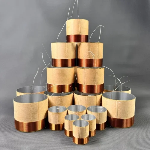 Imagen 1 del producto 1 Uds 3/4/5/6, 5/8/10/12/15/18 pulgadas 19,5mm ~ 100mm bobina de voz de graves altavoz de 2 capas accesorios de reparación de bobina de voz de aluminio blanco