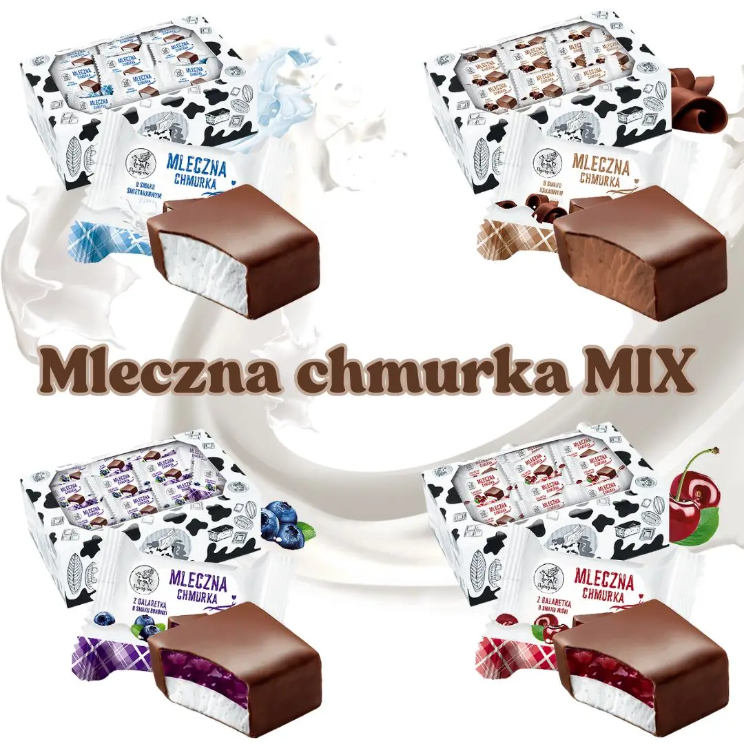 Mleczna chmurka MIX 4*1kg Pianki w polewie ABK