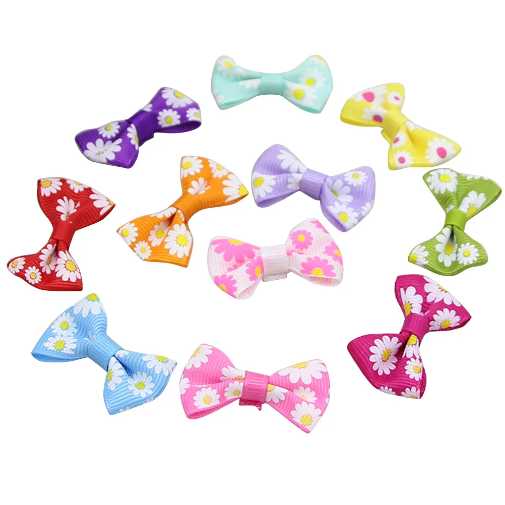 60Pcs Handmade Ribbon Bows Hair Accessories for Baby Girls Kids DIY Fabric Flower Patterns Crafts Ribbon Ornaments Gift Decor