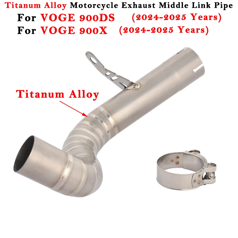 Motorcycle Exhaust Escape Modified Original Muffler Titanium Alloy Middle Link Pipe For VOGE 900X 900DS 900 DS X DSX 2024 2025