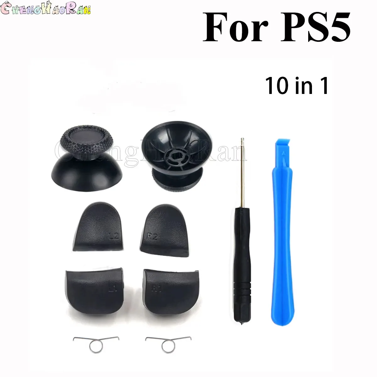 1Set For PS5 L2 R2 Trigger Button Metal Spring Replacement R2 L2 Trigger Buttons for Dualsense 5 PS5 DS5 Controller