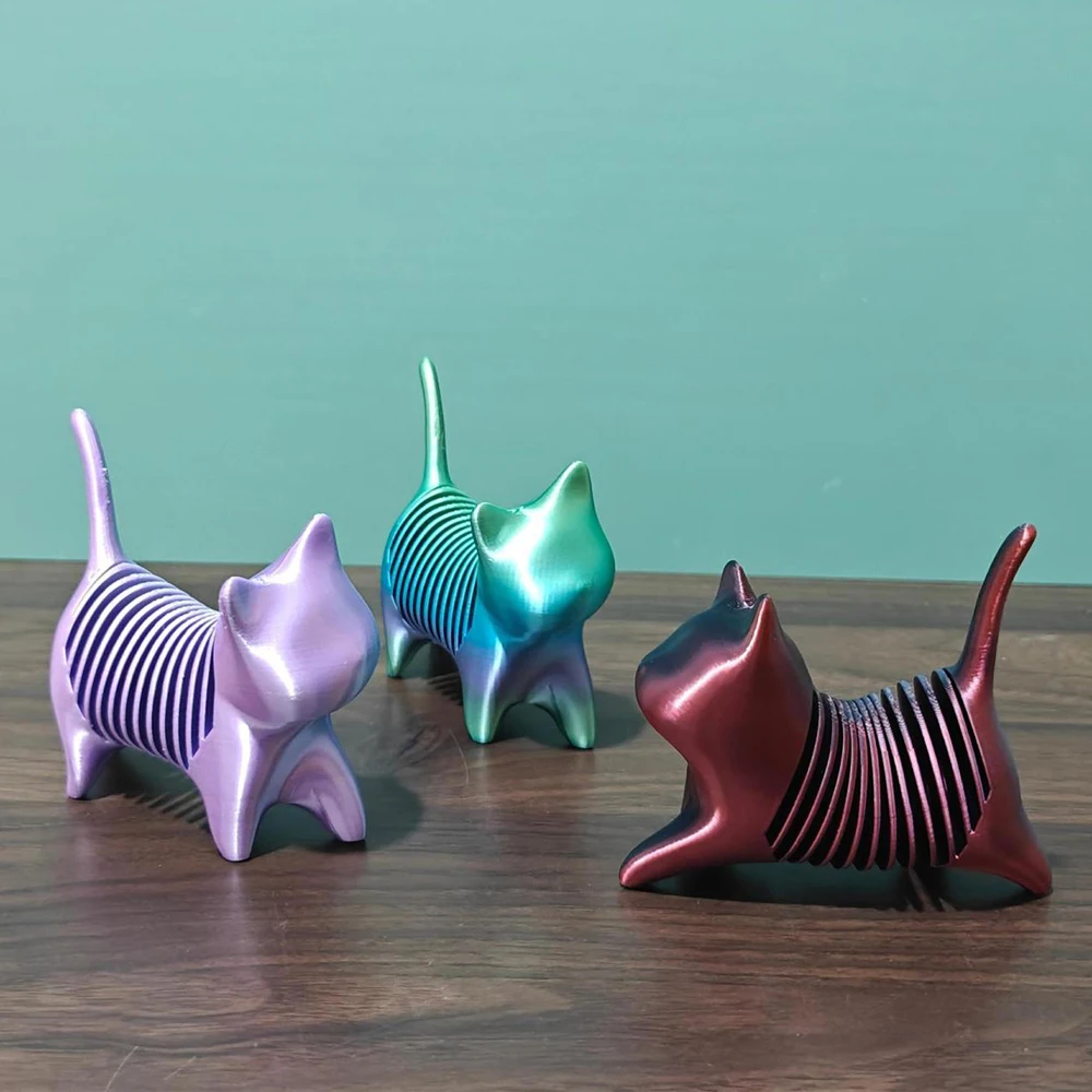 Figurines d'animaux mobiles multi-articulations, chats modèles College en 3D, ornement décoratif, créativité de bureau, nouveauté, cadeaux pour enfants