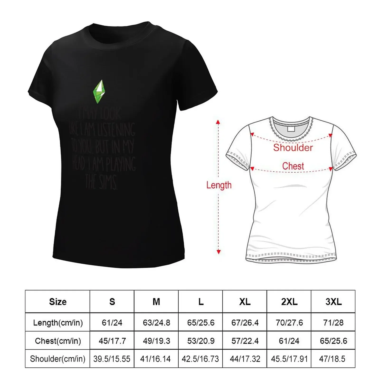 The Sims Mood T-shirt tees summer clothes kawaii clothes t shirt for Women