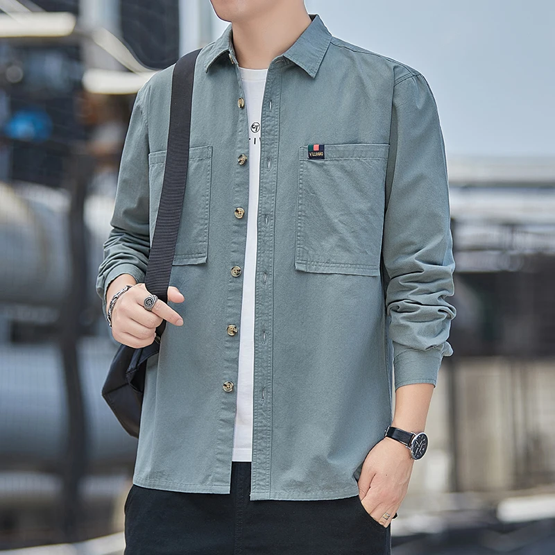 ربيع الخريف رقيقة irt عارضة طويلة Sve بدوره إلى أسفل طوق Jaet معطف للشباب الترفيه عمال تنوعا القطن بولي...