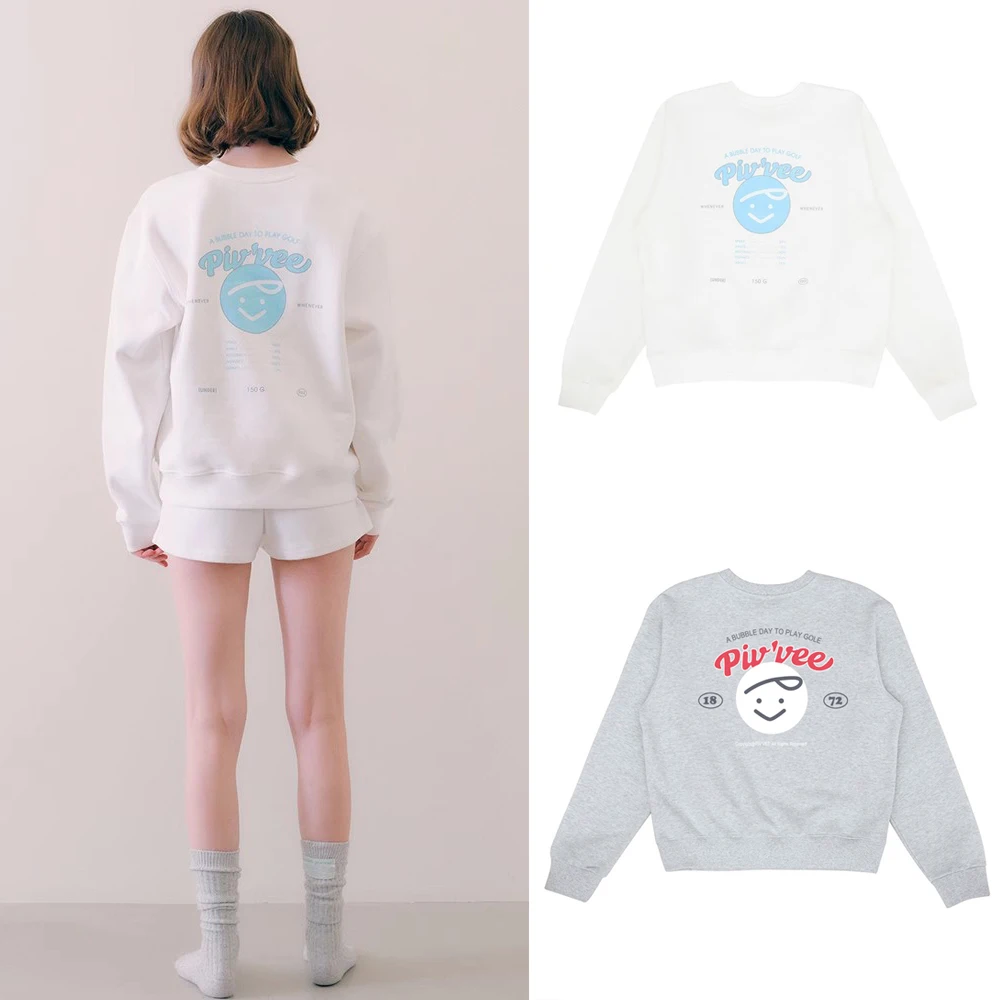 PIVVEE SHit-Sweat-shirt à manches longues pour femme, 100% coton, vêtements de golf