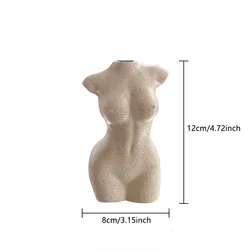 Body Art Design Flower Vase Nude Female Sculpture Flower Vase Creative Hobby Vase Planting Machine Home Accessories Ornamental