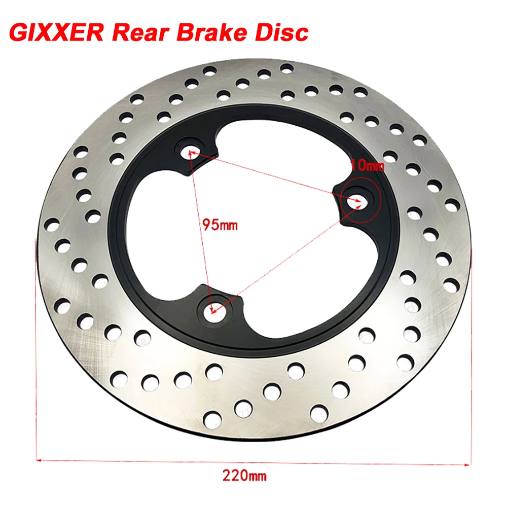 GIXXER Rear Brake Disc 220mm GSX150F/N CB250/400 Brake Disc Three-hole Flat Plate Motorcycle Brake Disc