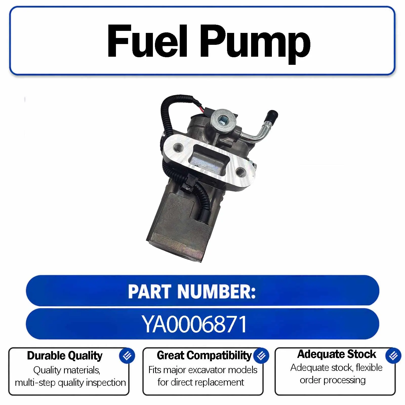 Fuel Pump YA0006871 For Hitachi ZX120-5G ZX210-5G ZX350-5G Excavator