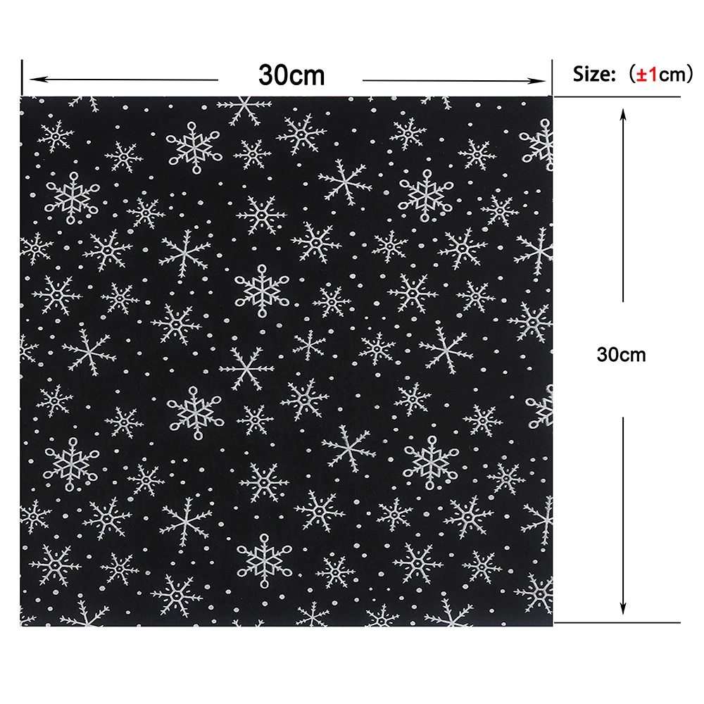 1mmThick Non-woven Polyester Cloth Felt Fabric For Sewing Quilting DIY Handmade Dolls Crafts Material Christmas Snowflake Series