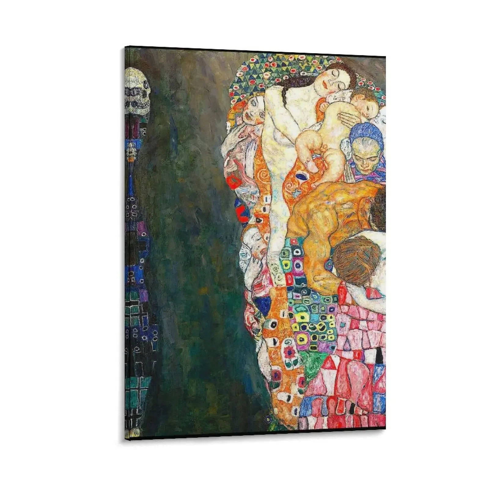 DEATH and LIFE : Vintage Gustav Klimt Painting Canvas Painting poster aesthetic aesthetic room anime room decor decor