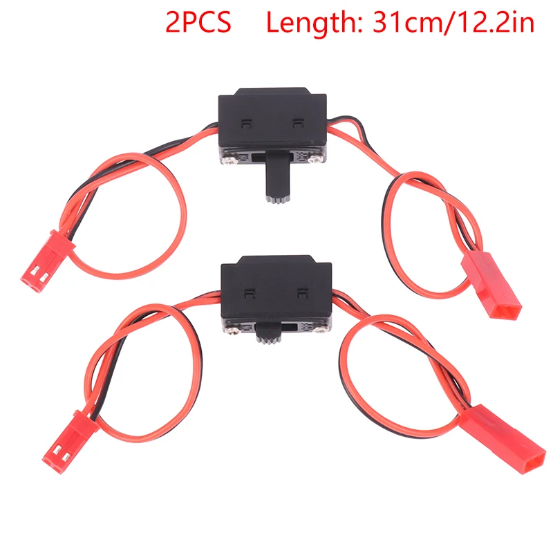 2PCS Receiver Power On / Off Battery RC Switch With Futaba / JR JST Connecter Cable For RC Fixed-wing Drones Model Car Boat